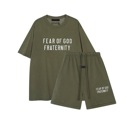FW24 FRATERNITY T-Shirt / Shorts / Set - Turquoise